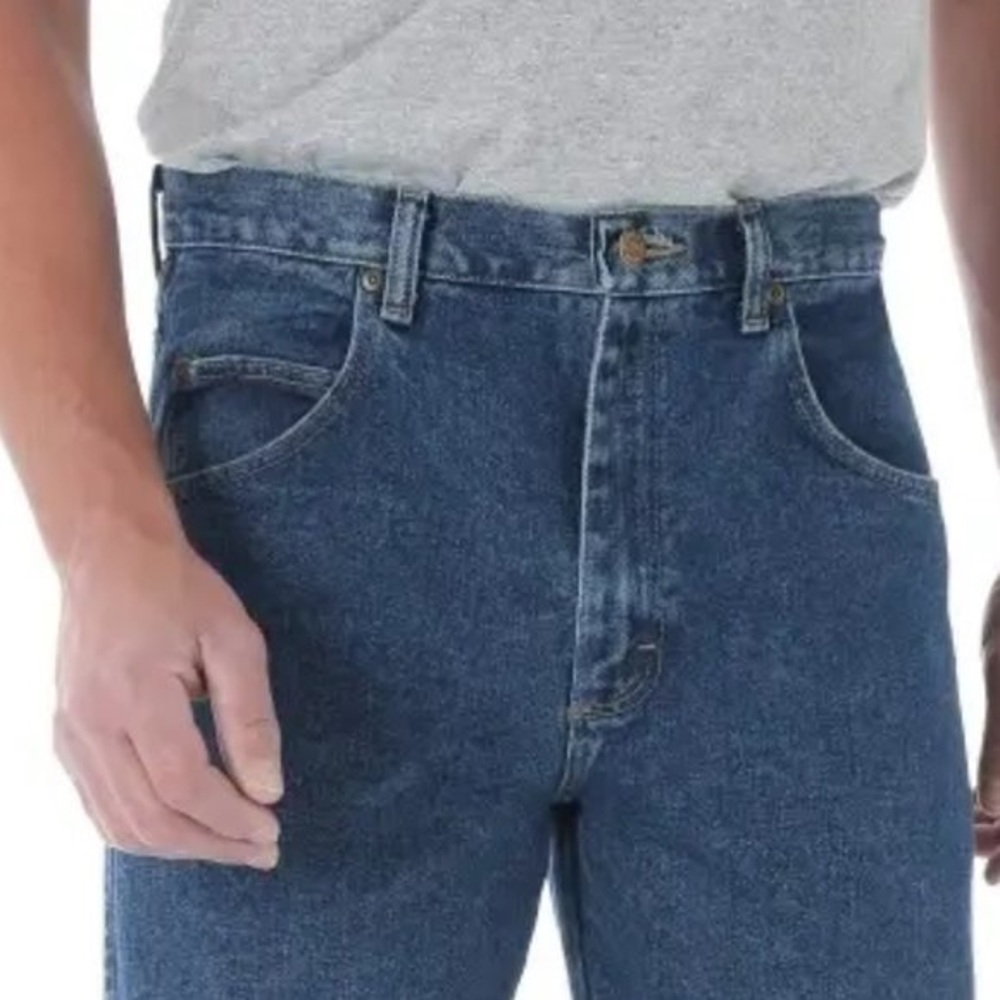 Wrangler Relaxed Fit Cotton Denim Straight Leg Blue Jeans for Big Men 56x30 NWT